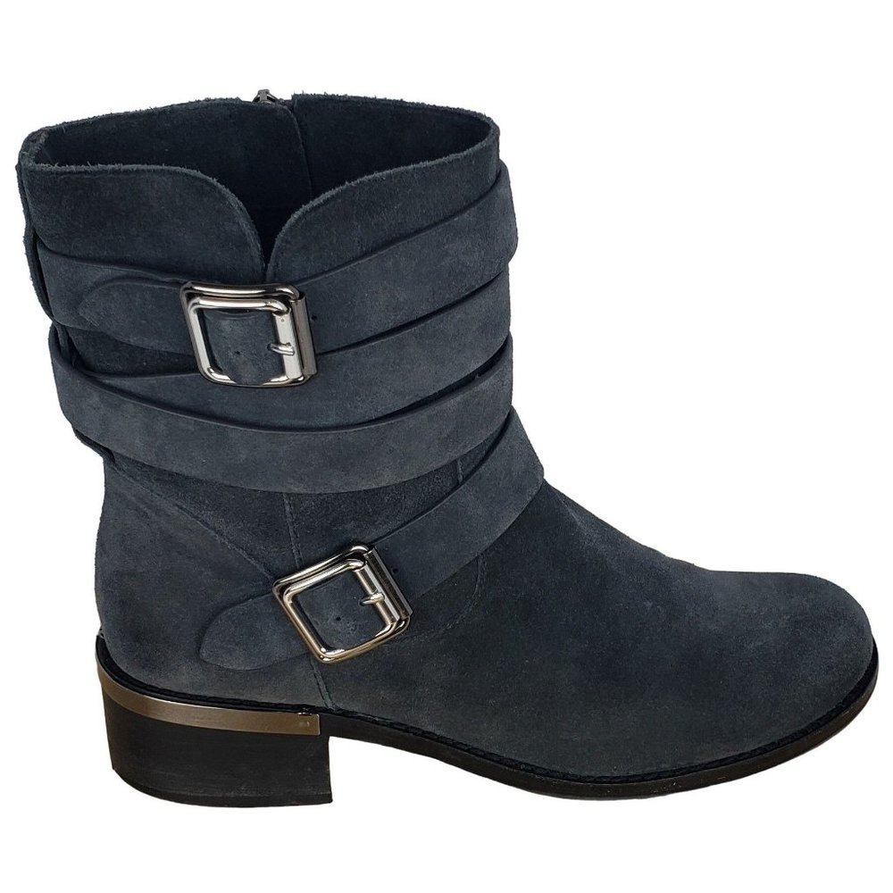 Vince Camuto Womens Size 8.5 Ankle Boot Micro Suede VC Webey Granite PEAK VERONA